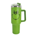 DJKDJL Tumbler with Handle 40 OZ Adventure Quencher Travel Tumbler with, Stainless Steel Insulated Mug, Maintains Heat Cold Ice for Hours, for Coffee Beer Water Beverages F