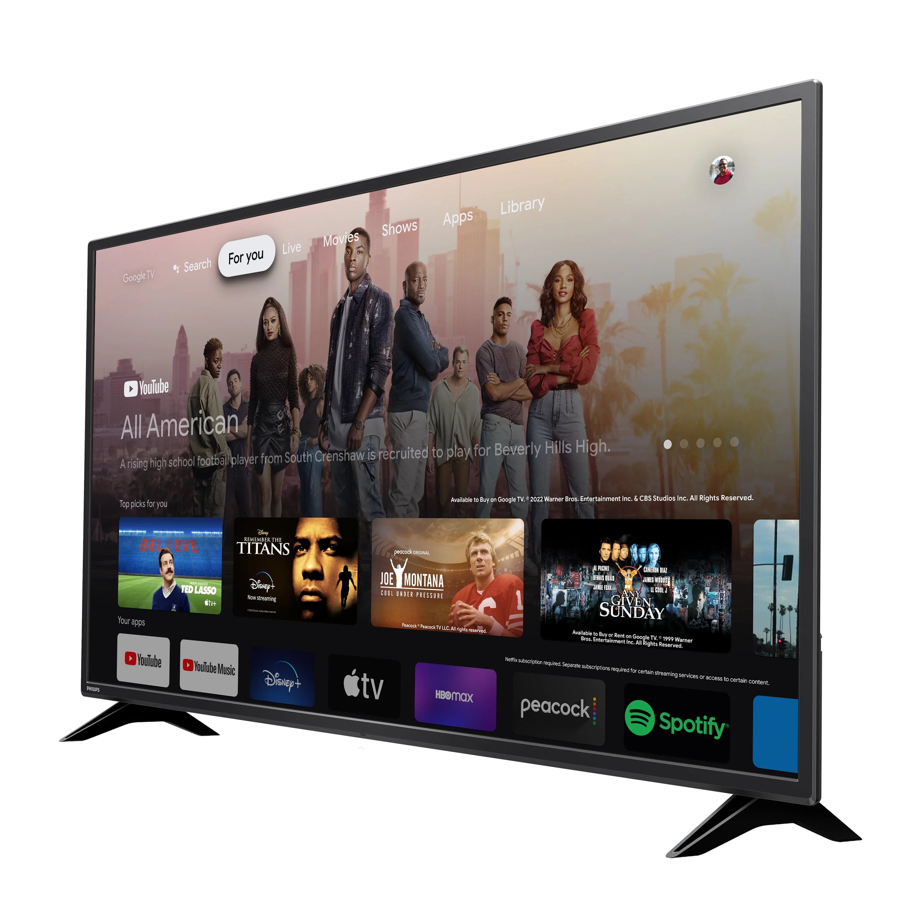 Philips 55" 4K Ultra HD Google Smart LED TV S282