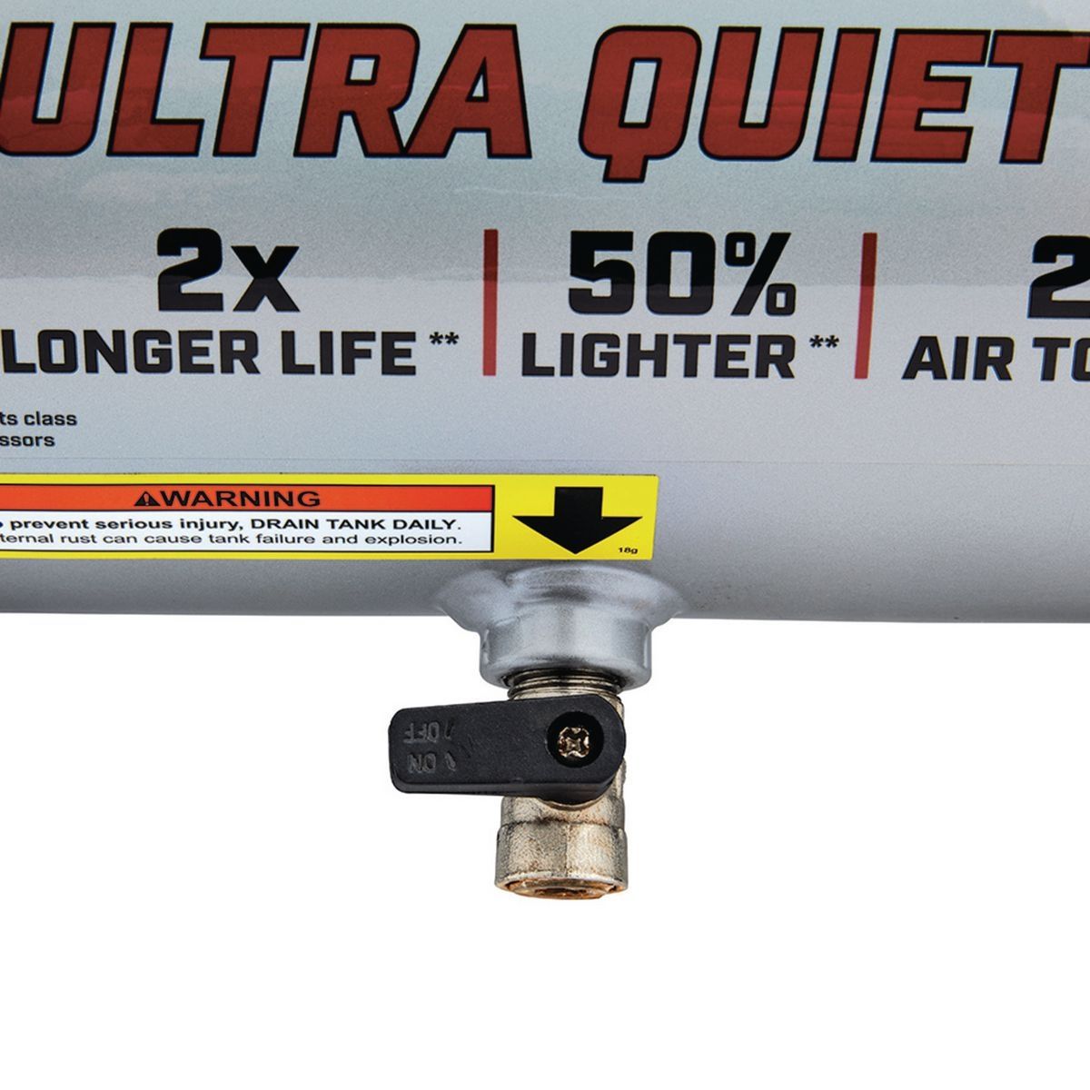 FORTRESS 1 Gallon 135 PSI Ultra Quiet Oil-Free Air Compressor Z232