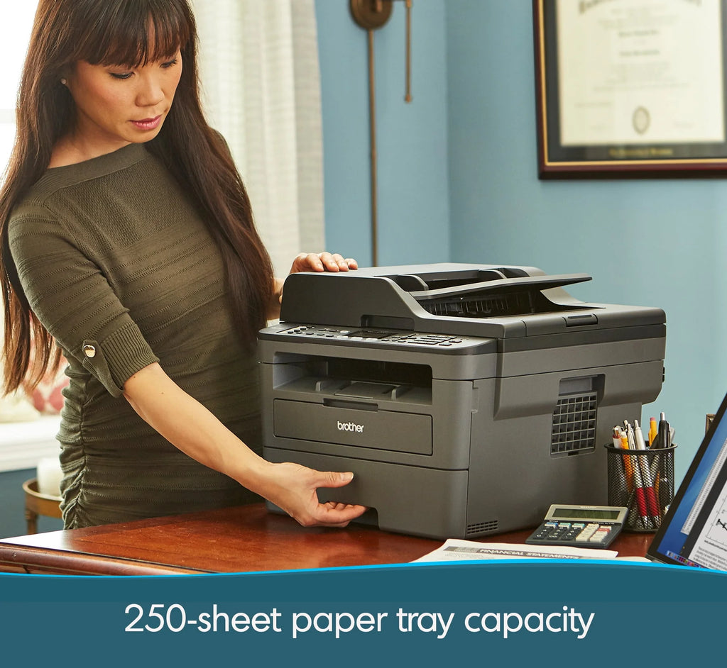 Brother MFC-L2710DW Monochrome Laser All-in-One Printer, Wireless Duplex E304
