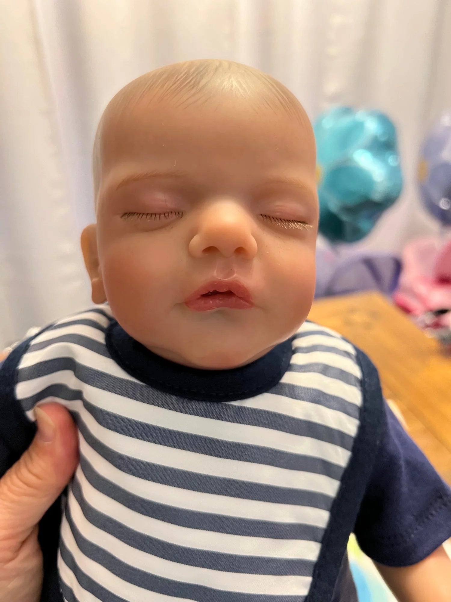 19 inch Soft Vinyl Reborn Baby Sleeping Boy Doll with Cloth Body L4486