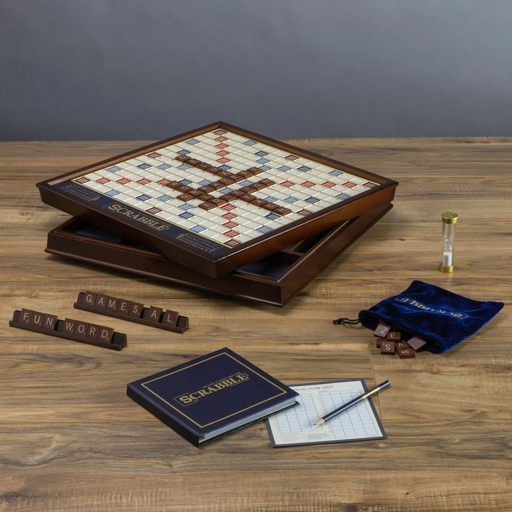 Winning Solutions Scrabble Game Deluxe Wooden Edition F591