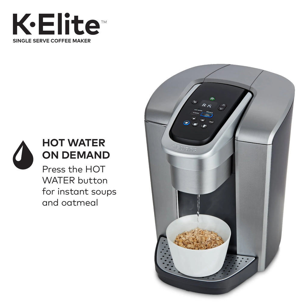Keurig K-Elite Single-Serve K-Cup Pod Coffee Maker, Brushed Silver E378947