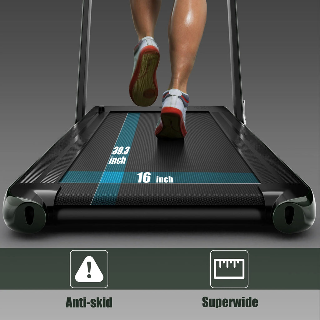 SuperFit 2 in 1 Folding Treadmill with APP Control Speaker Black D991