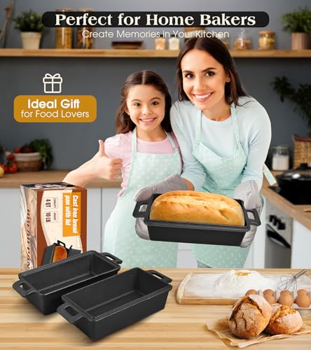 Cast Iron Loaf Pan with Lid, 9×5 in, Oven-Safe for Sourdough Bread G904458