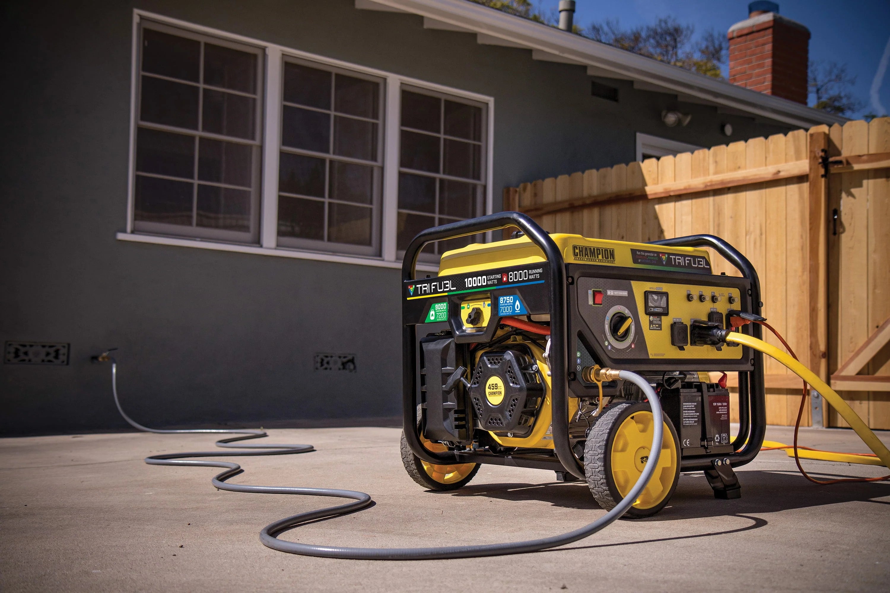 Champion Power Equipment 8000-Watt Tri-Fuel Portable Generator with Electric Start X701742