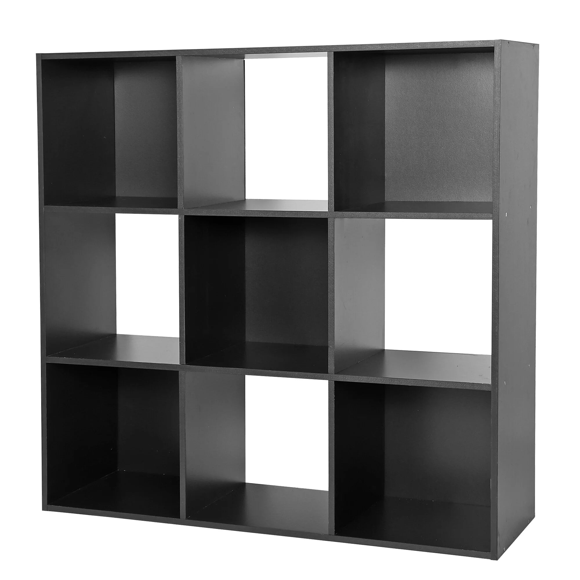 HomGarden 3-Tier 9 Cube Storage Organizer Wood Bookcase Cabinet Black A19933