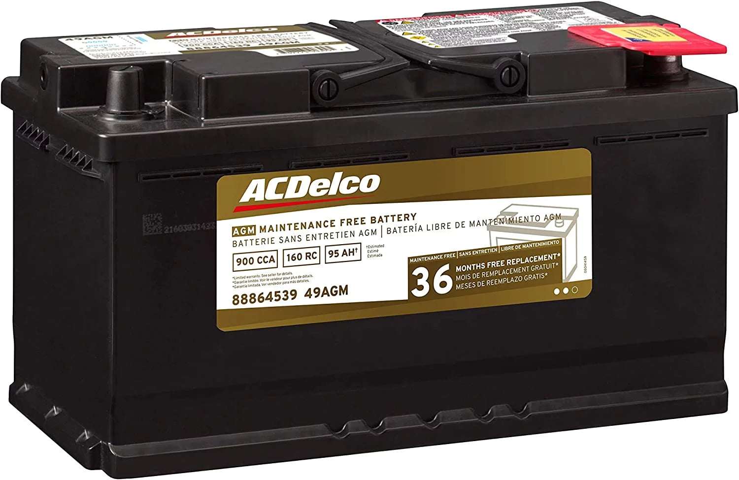 ACDelco AGM BCI Group 49 Battery 49AGM 12V M2228