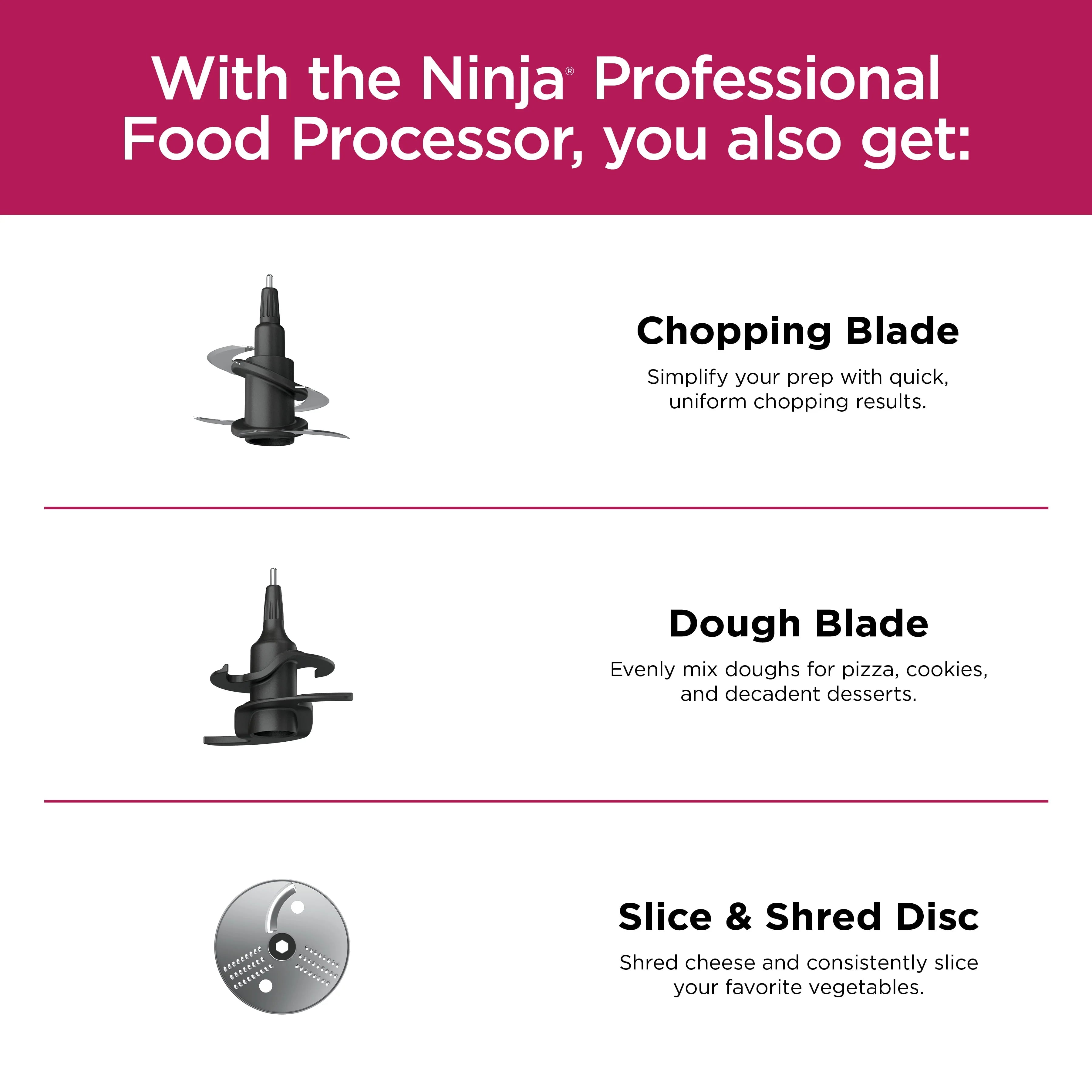 Ninja® Professional Food Processor, 850W, 9-Cup, Auto-iQ, BN600 D2104