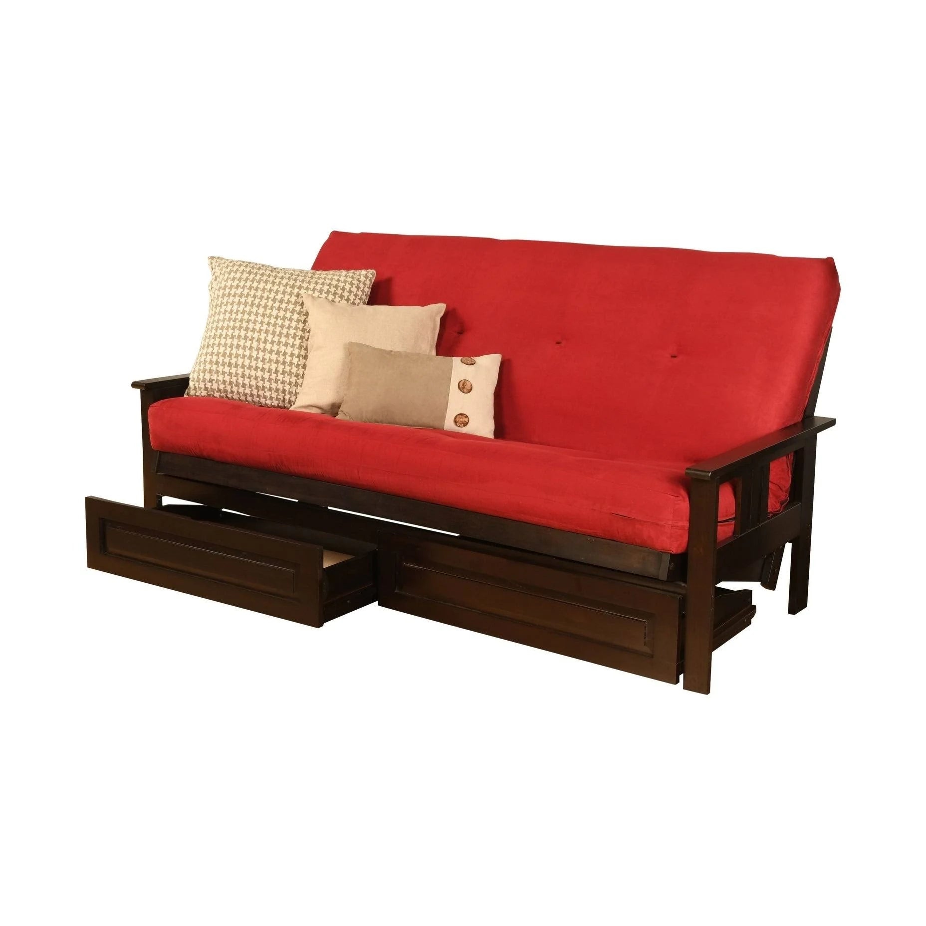 Somette Queen-size Wood Futon Frame Espresso I7029