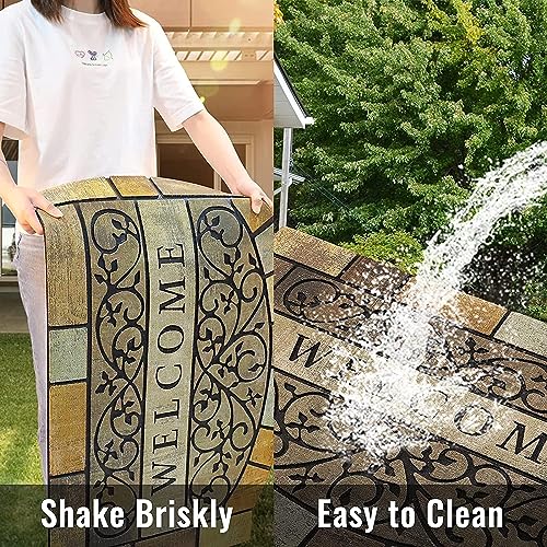 Durable Welcome Door Mats 24x36 Non-Slip Rubber Backing Outdoor Entry Mat C88828
