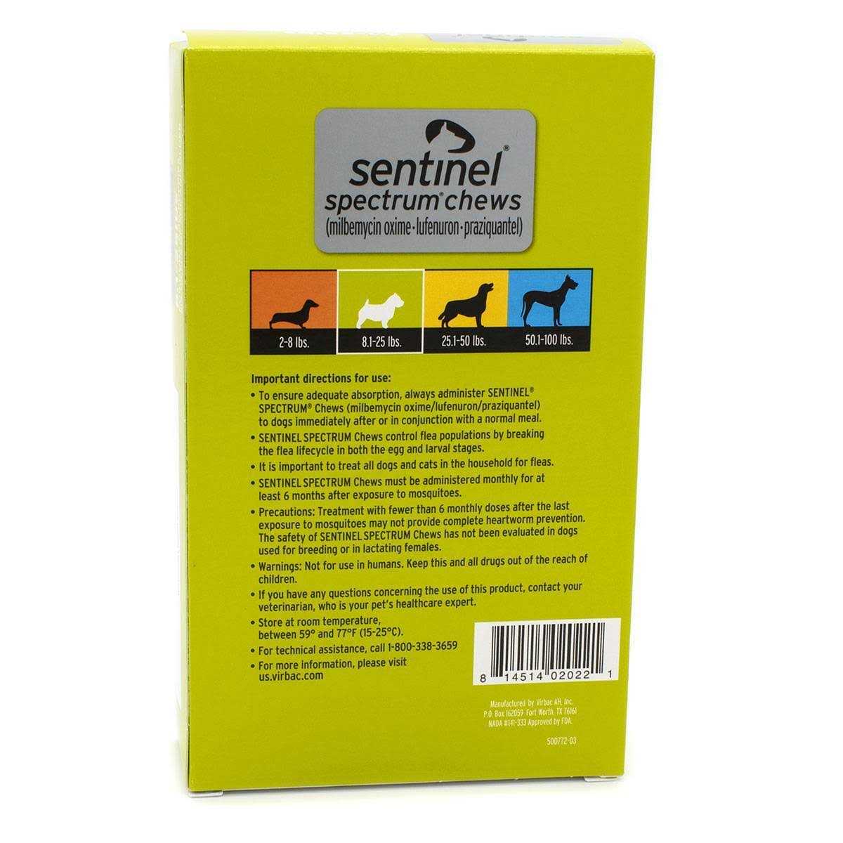 Sentinel Spectrum for Dogs T218