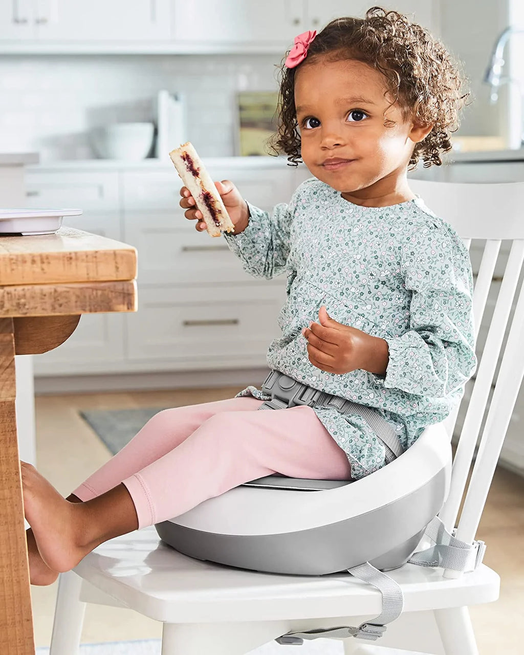 Skip Hop Booster Seat for Dining Table, Grey/White Q92834