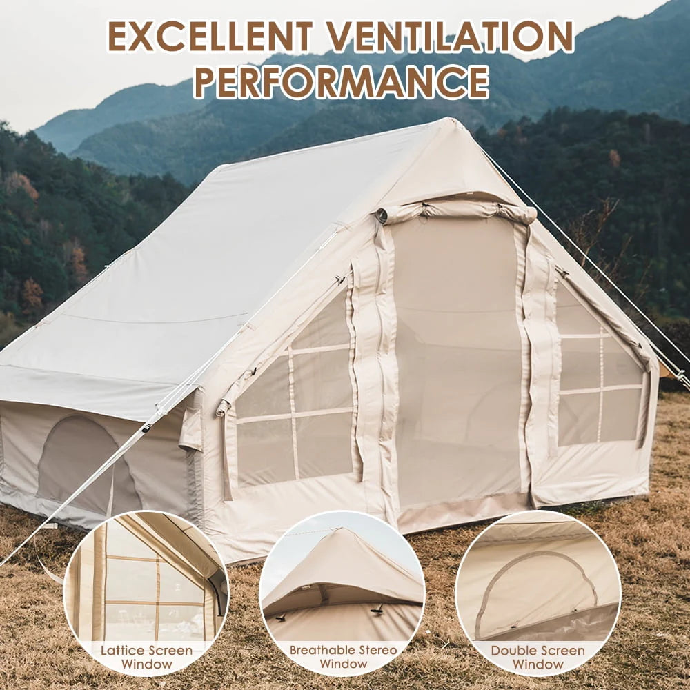 Inflatable Tent House Air Tent with Pump Waterproof for Family Camping N933226