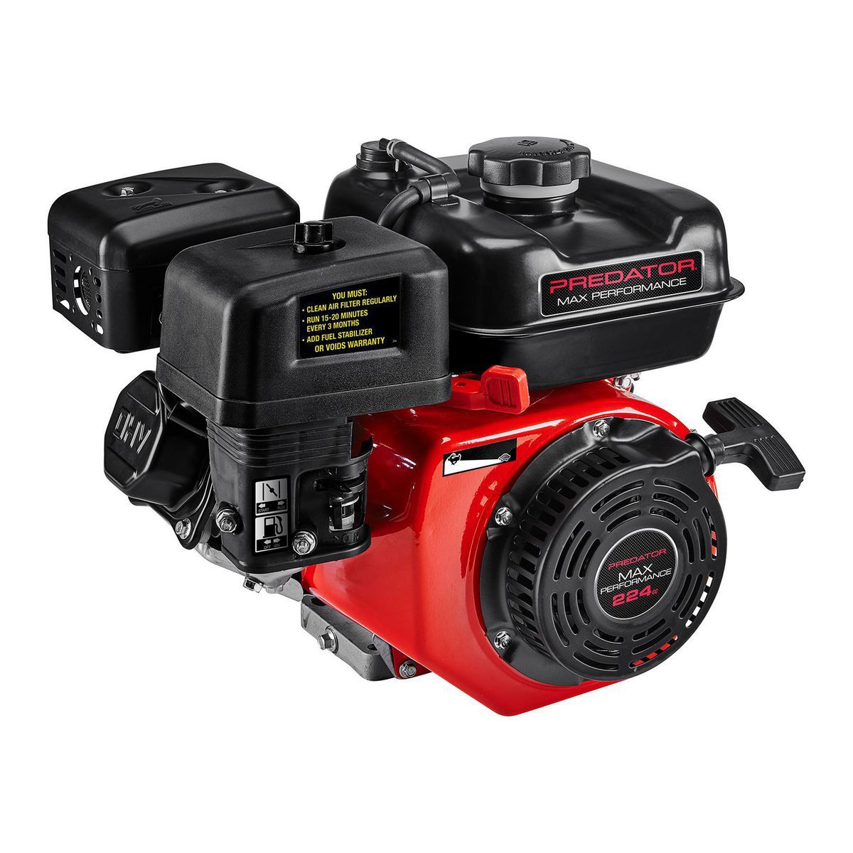 PREDATOR 6.6 HP (224cc) Max Performance OHV Horizontal-Shaft Gas Engine, EPA