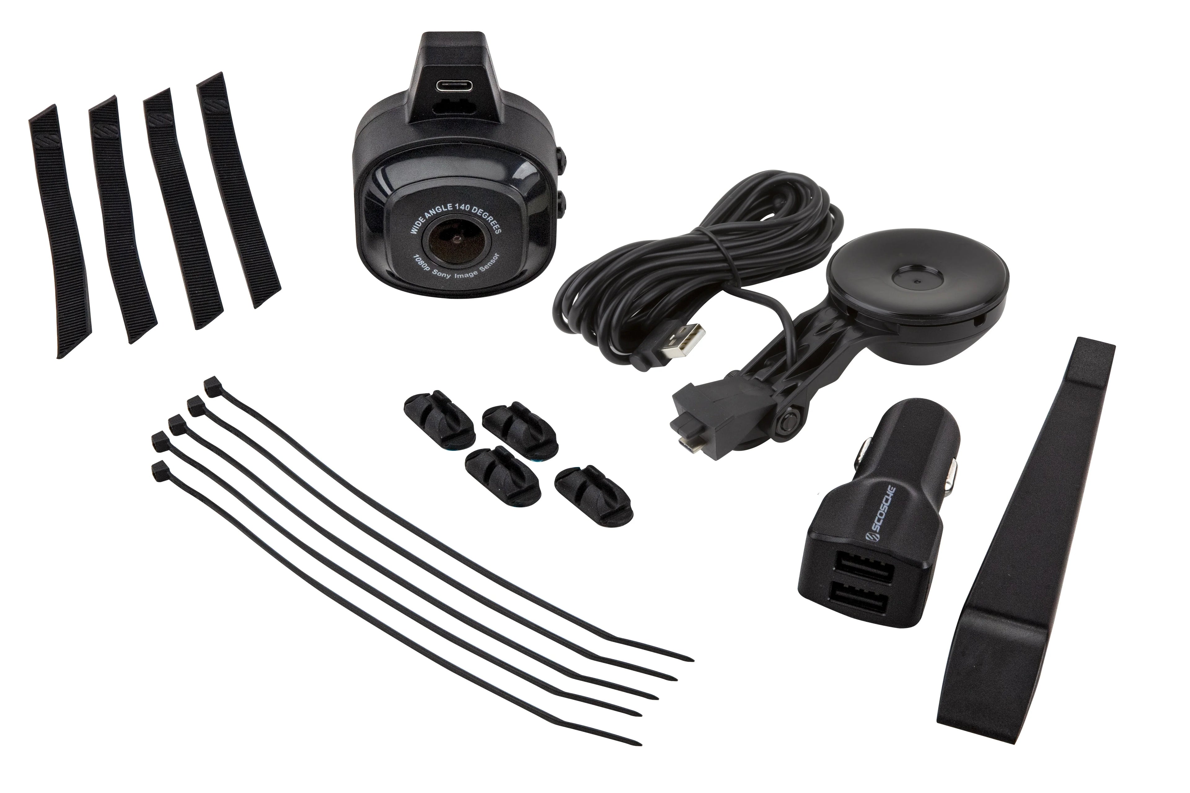 Scosche NEXC11032W-SP1 Full HD Smart Dash Cam Windshield Mount Black W784