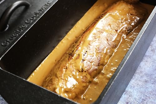 Cast Iron Bread Pan with Lid, Pre-Seasoned Loaf Pan U818
