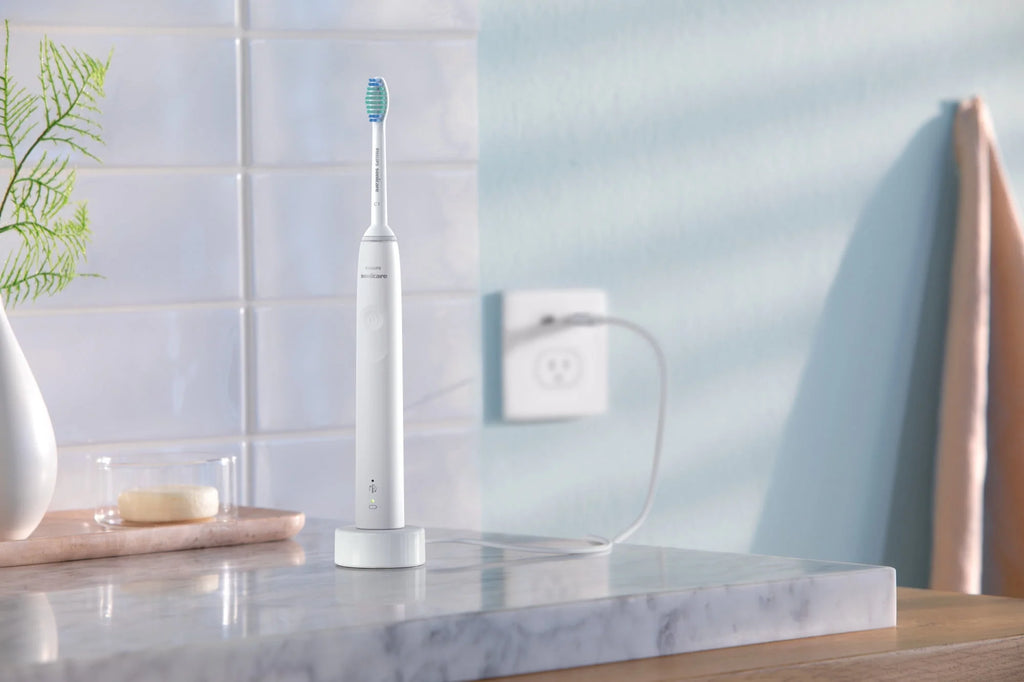 Philips Sonicare 3100 Rechargeable Electric Toothbrush with Pressure Sensor, White U255