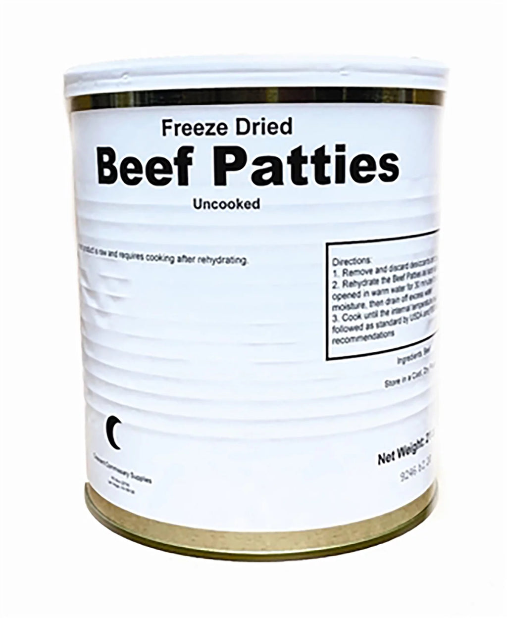 Freeze Dried Hamburger Patties Camping Emergency Food - 25 Year Shelf Life, 1 Can G466