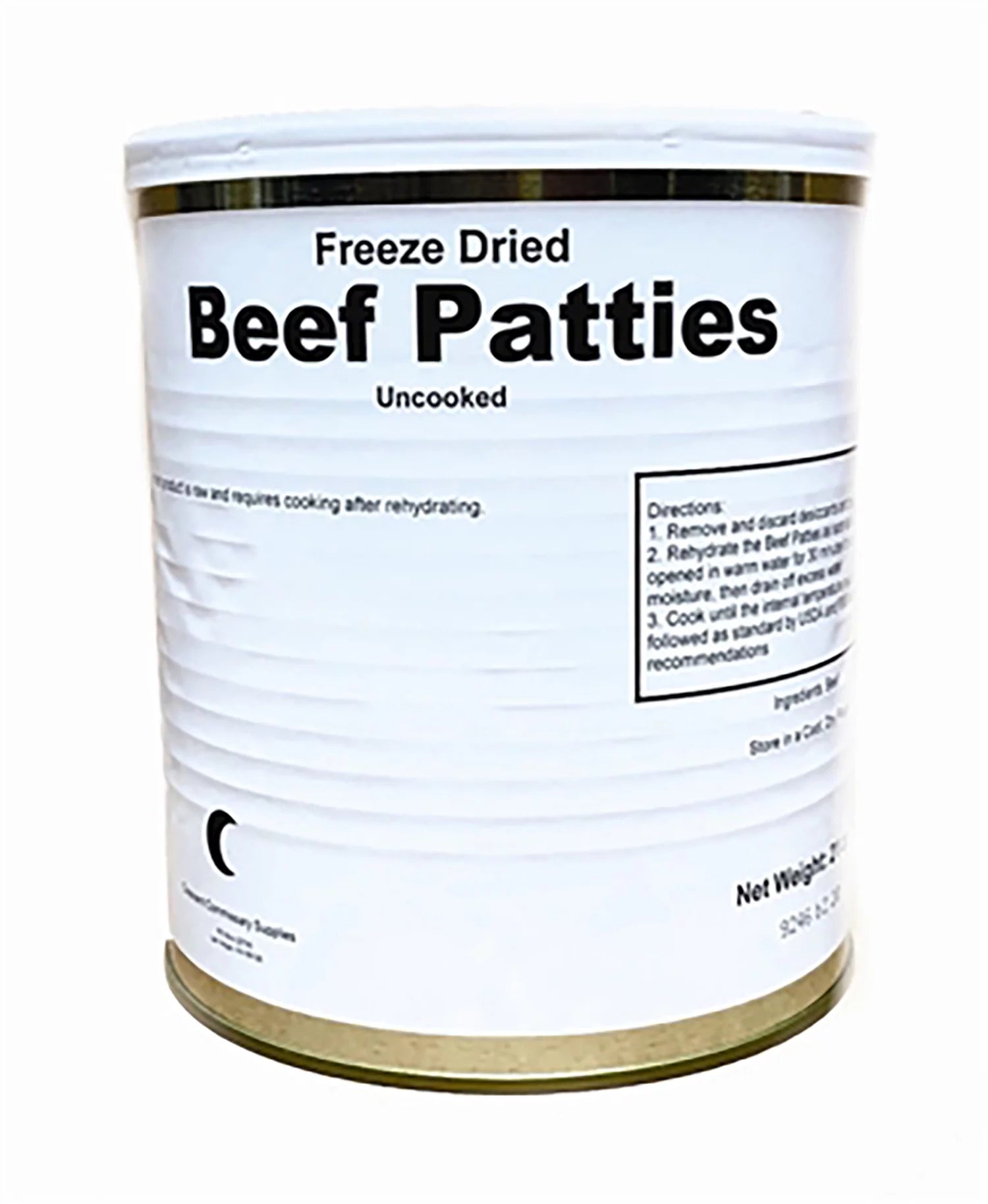 Freeze Dried Hamburger Patties Camping Emergency Food - 25 Year Shelf Life, 1 Can G466