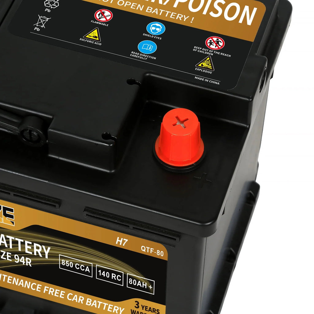 Weize Platinum AGM Automotive Battery Group 94R H7, 12V 80Ah N779