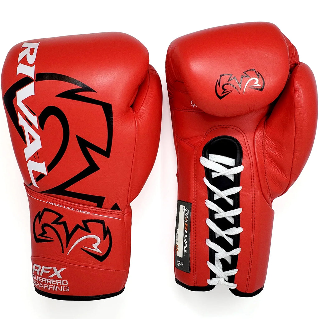 Rival Boxing RFX-Guerrero SF-H Lace-Up Sparring Gloves 12 oz Red E562778