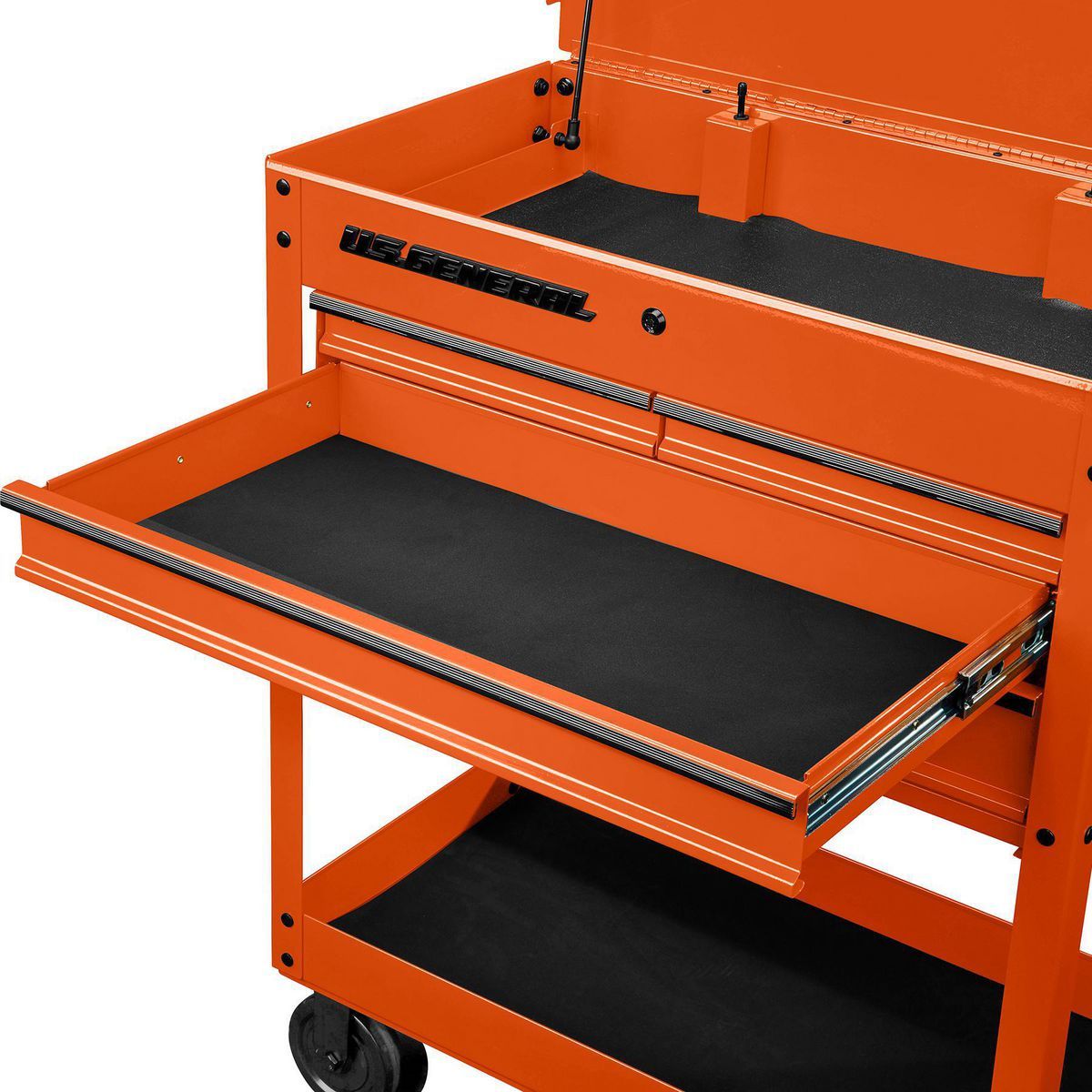 U.S. GENERAL 30 in. 4-Drawer Tech Cart, Red Y546116
