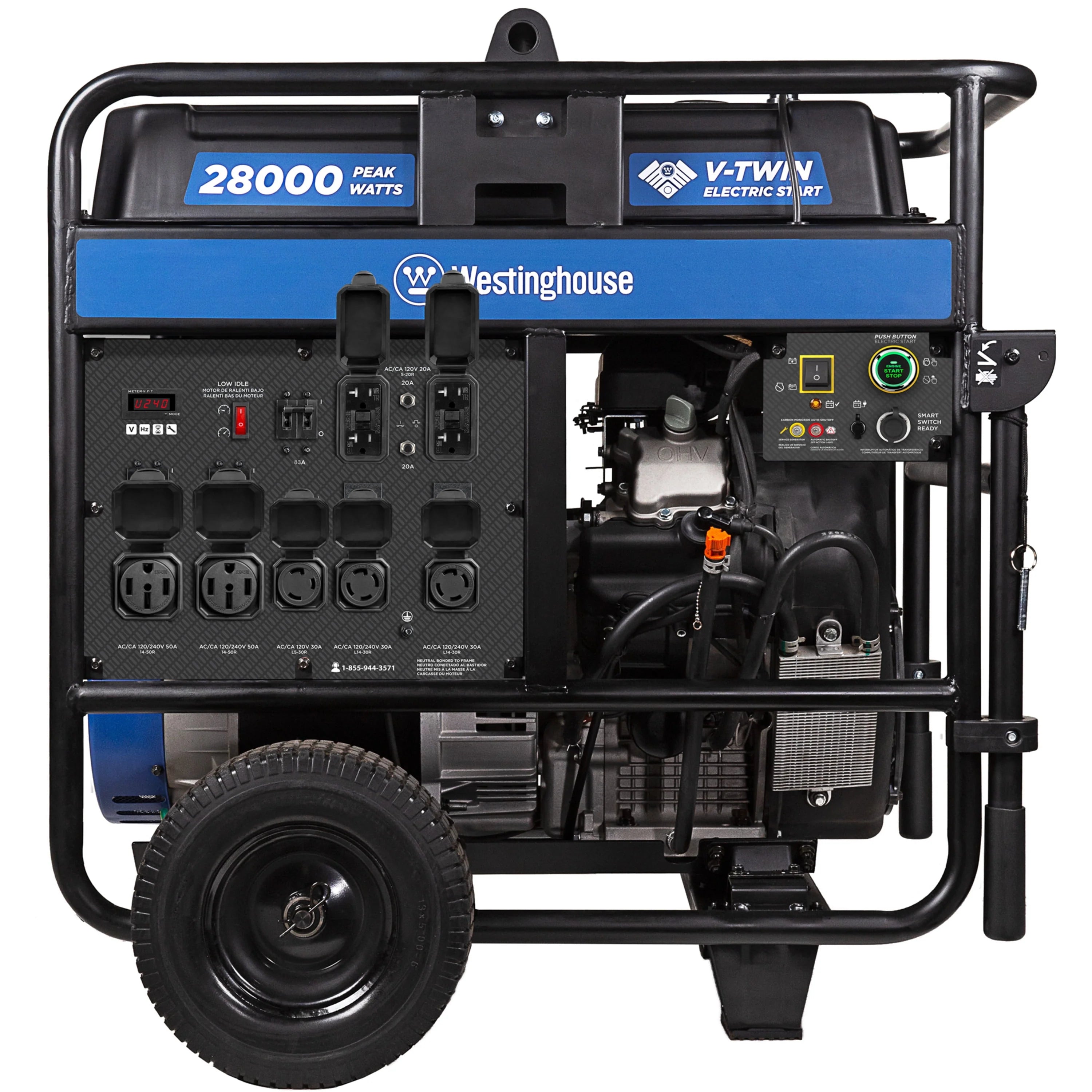 Westinghouse 28,000 Peak Watt Home Backup Portable Generator with Remote Electric Start U8265