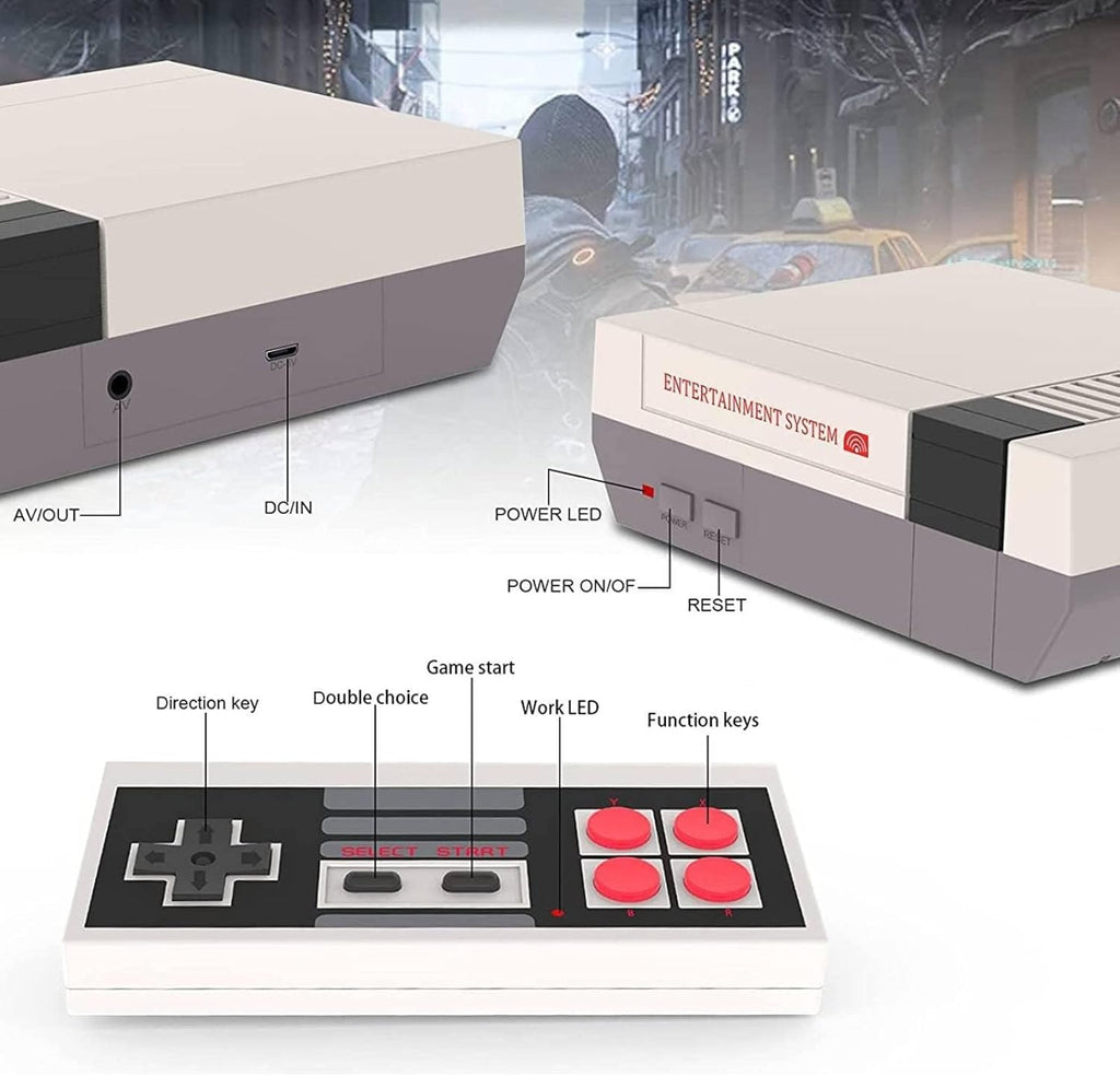 Classic Retro Games Console with 620 Built-in Games and 2 Controllers W369334