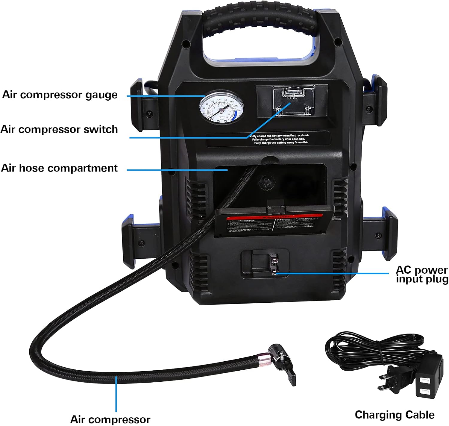 BILT HARD Portable Power Station Jump Starter with Air Compressor, 2-Pack C1420