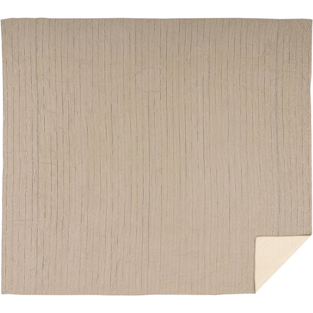 Sawyer Mill Blue Ticking Stripe Queen Quilt Coverlet L976166