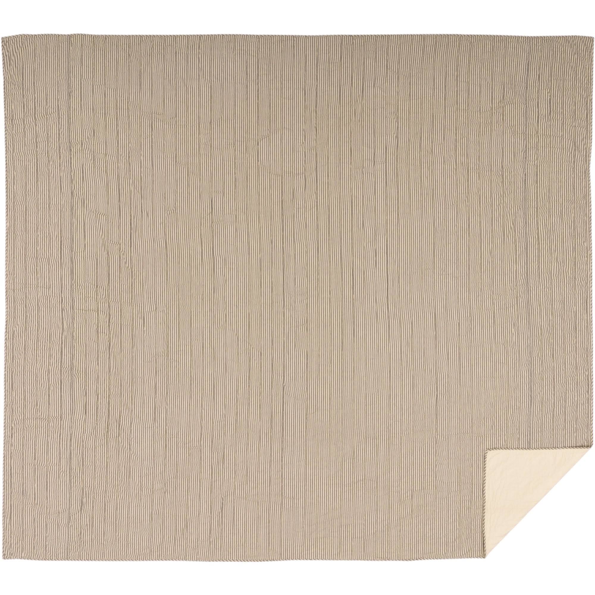 Sawyer Mill Blue Ticking Stripe Queen Quilt Coverlet L976166