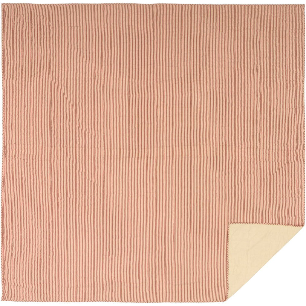 Sawyer Mill Blue Ticking Stripe Queen Quilt Coverlet L976166