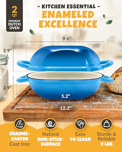 Enameled Cast Iron Dutch Oven Loaf Pan for Bread Baking T52714