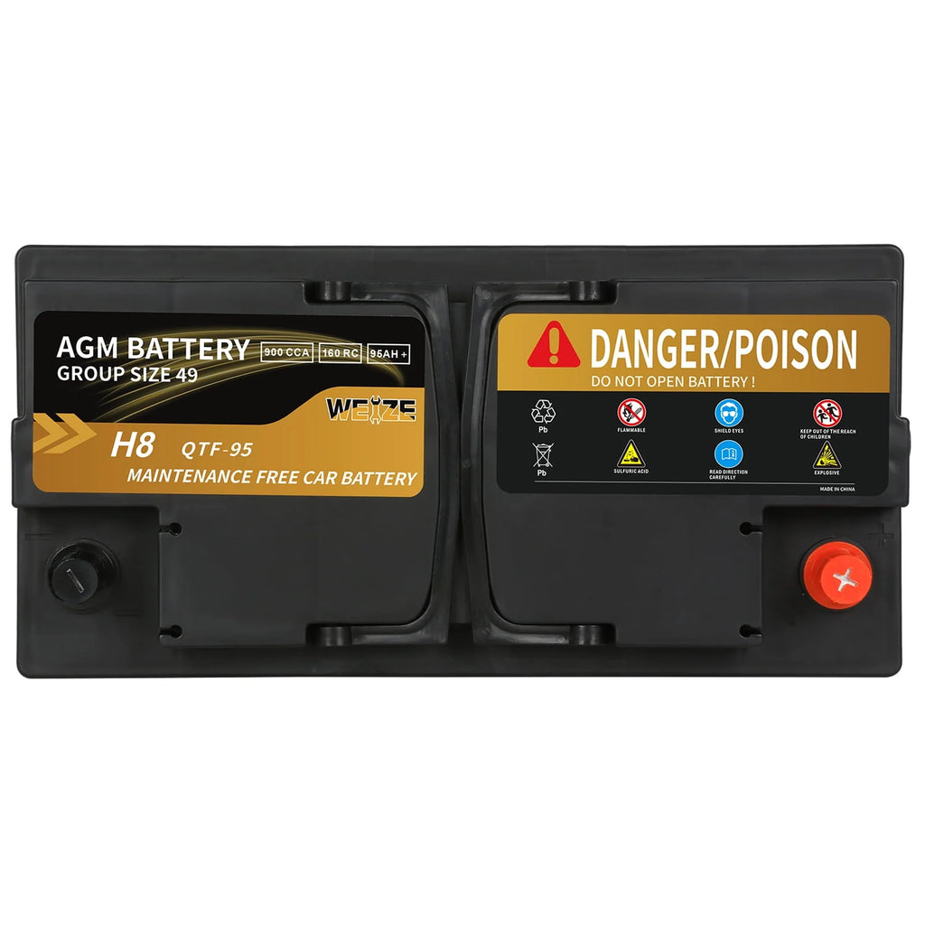 Weize Platinum AGM Automotive Battery Group 94R H7, 12V 80Ah N779