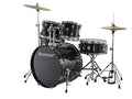 New Ludwig LC170 Accent Fusion Complete 5 Piece Drum Set Kit with Hardware & Cymbals (Black)