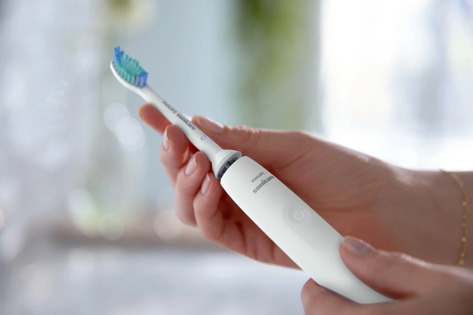 Philips Sonicare 3100 Rechargeable Electric Toothbrush with Pressure Sensor, White U255
