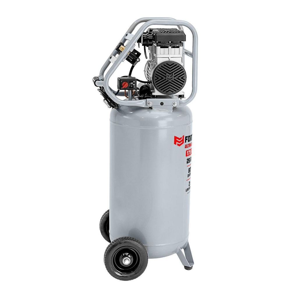 FORTRESS 26 Gallon 175 PSI Ultra Quiet Oil-Free Vertical Air Compressor L213294
