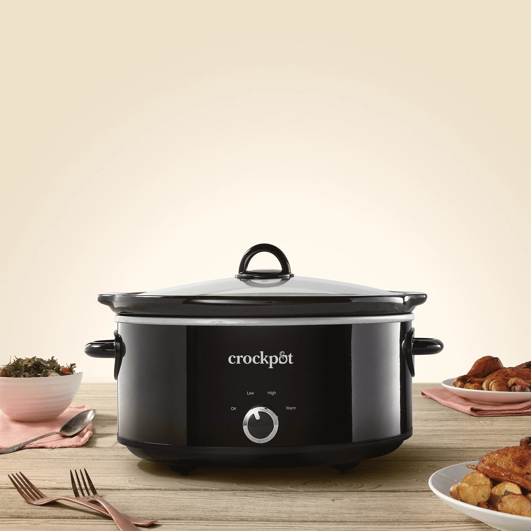 Crock-Pot 7-Quart Manual Slow Cooker, Black S97260