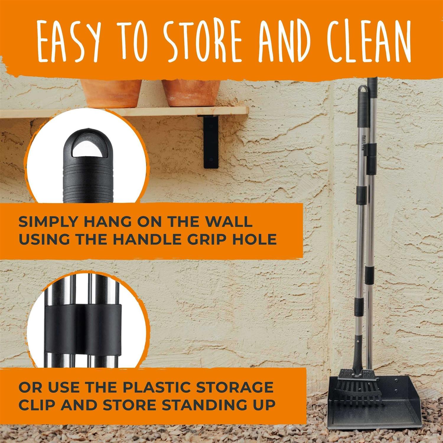 Mighty Paw Dog Pooper Scooper and Rake Set W8074