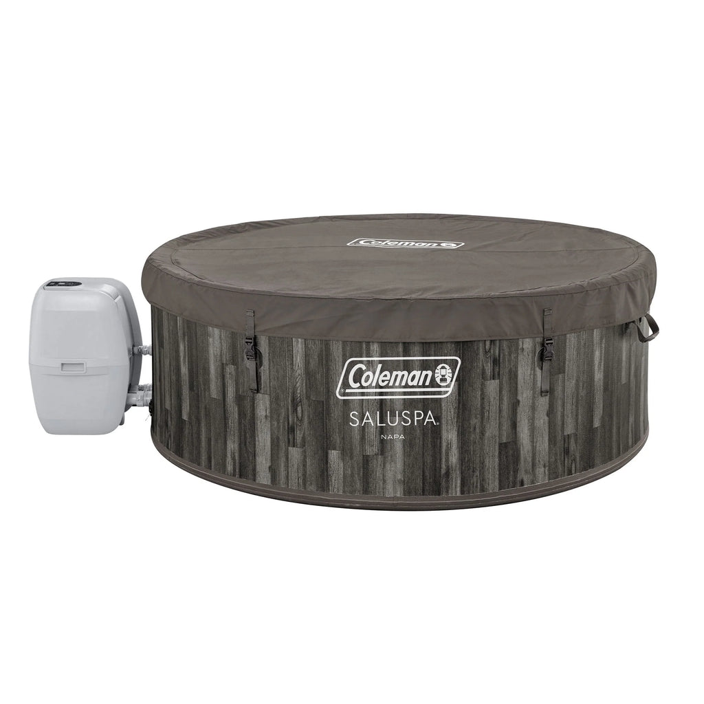 Coleman SaluSpa AirJet Inflatable Round Hot Tub, 60 Jets, Black D46266