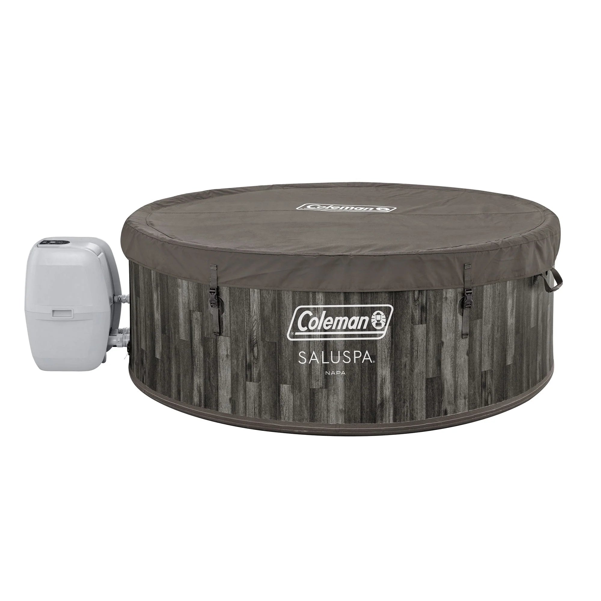 Coleman SaluSpa AirJet Inflatable Round Hot Tub, 60 Jets, Black D46266