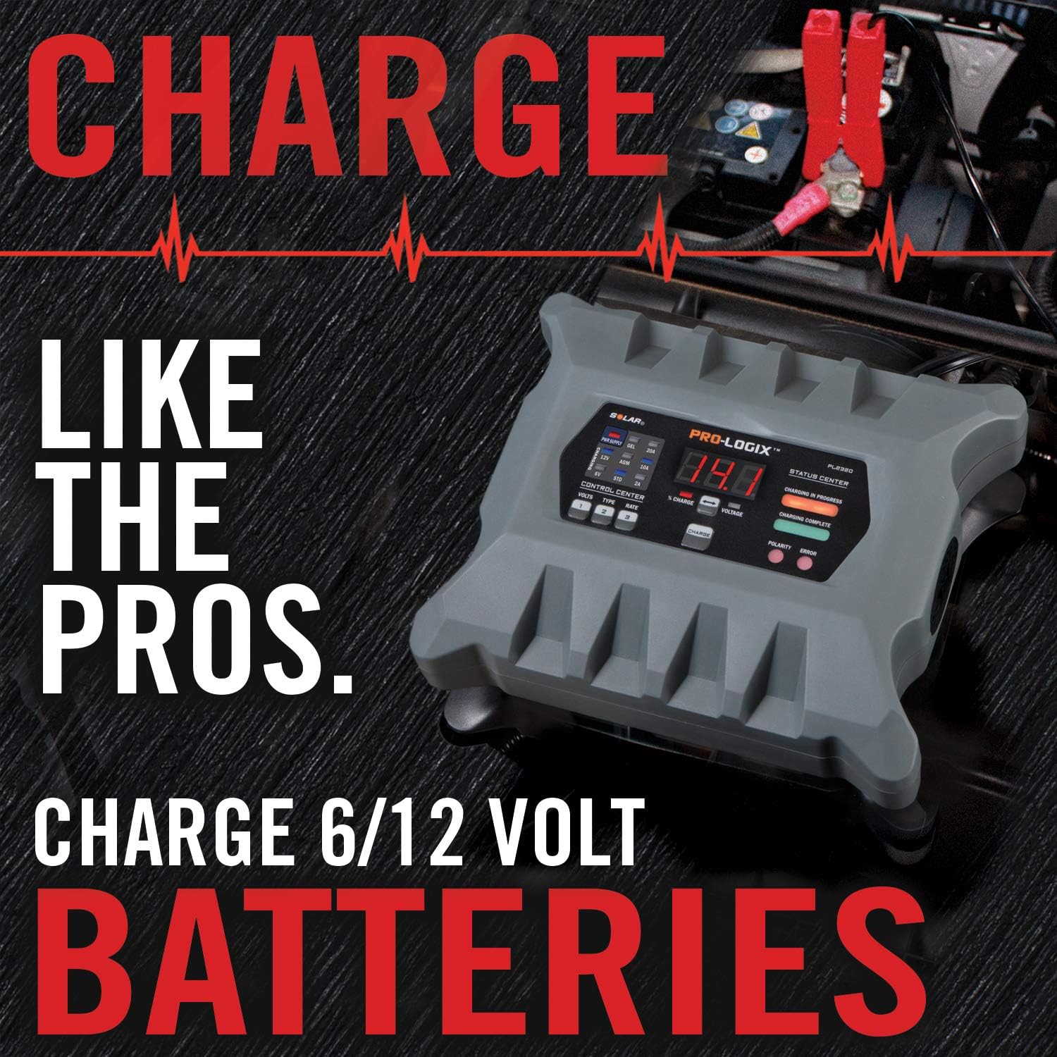 Clore Automotive PL2320 20-Amp Smart Charger, 6V and 12V Battery Maintainer P824
