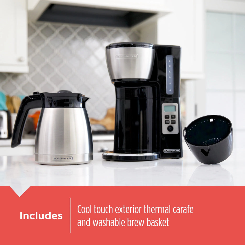 BLACK+DECKER 12-Cup Thermal Programmable Coffeemaker CM2046S G96800