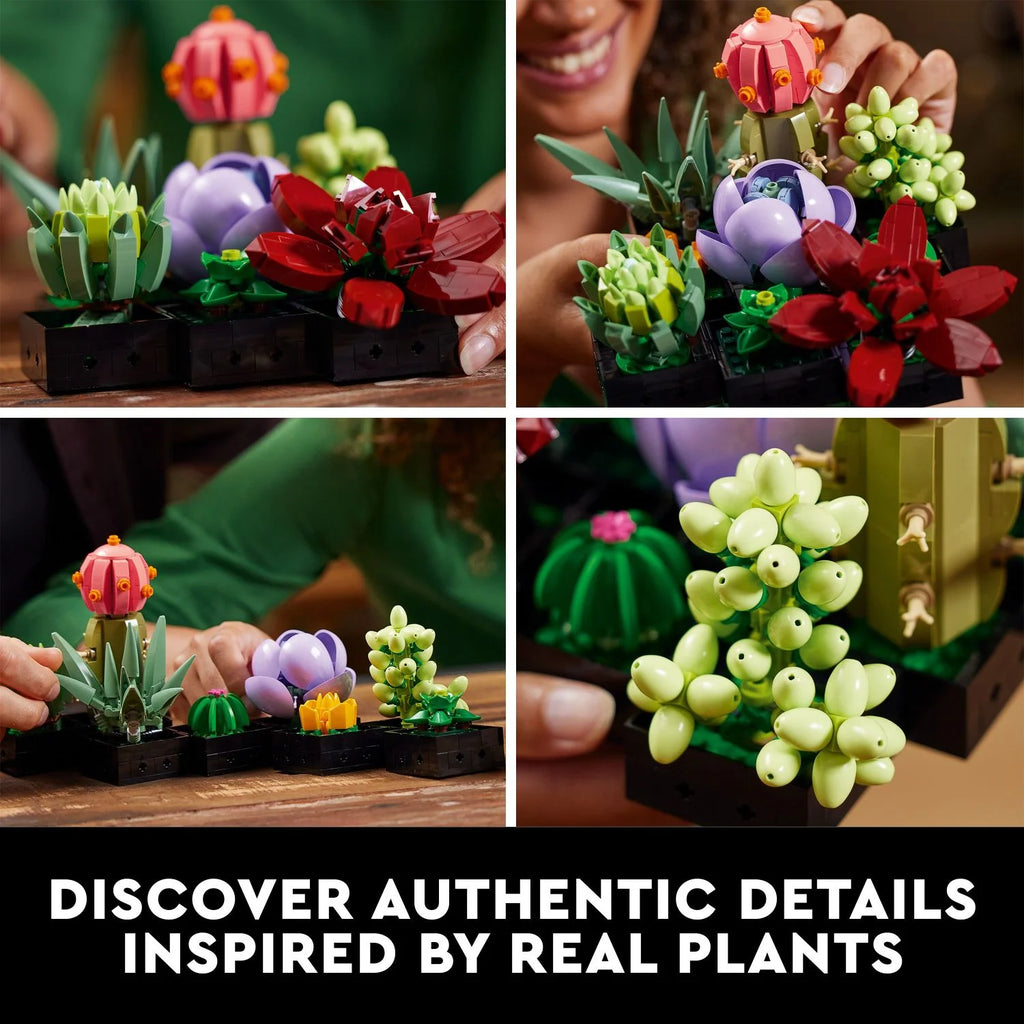 LEGO Icons Succulents Artificial Plant Set for Adults, Home Decor, 10309 D4833