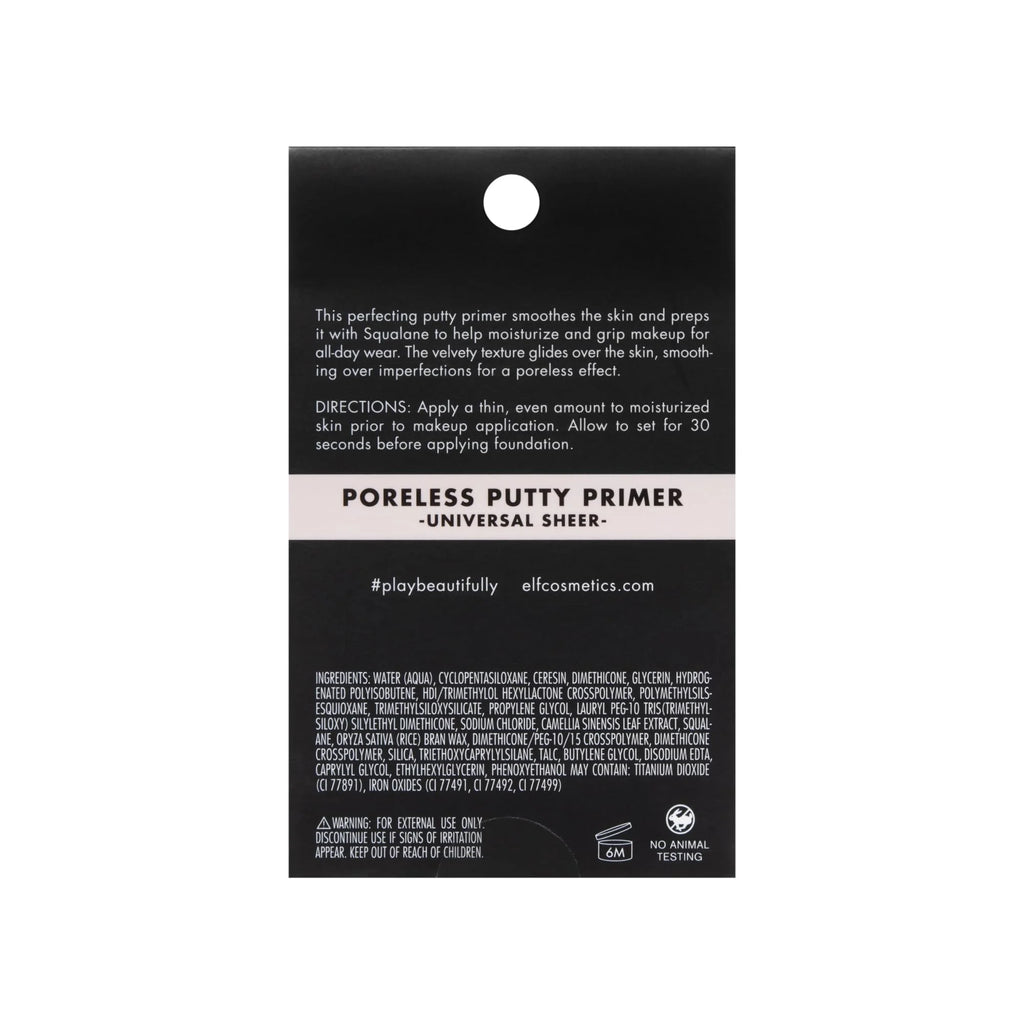 E.L.F. Poreless Putty Primer for All Skin Types, 0.74 oz D232261