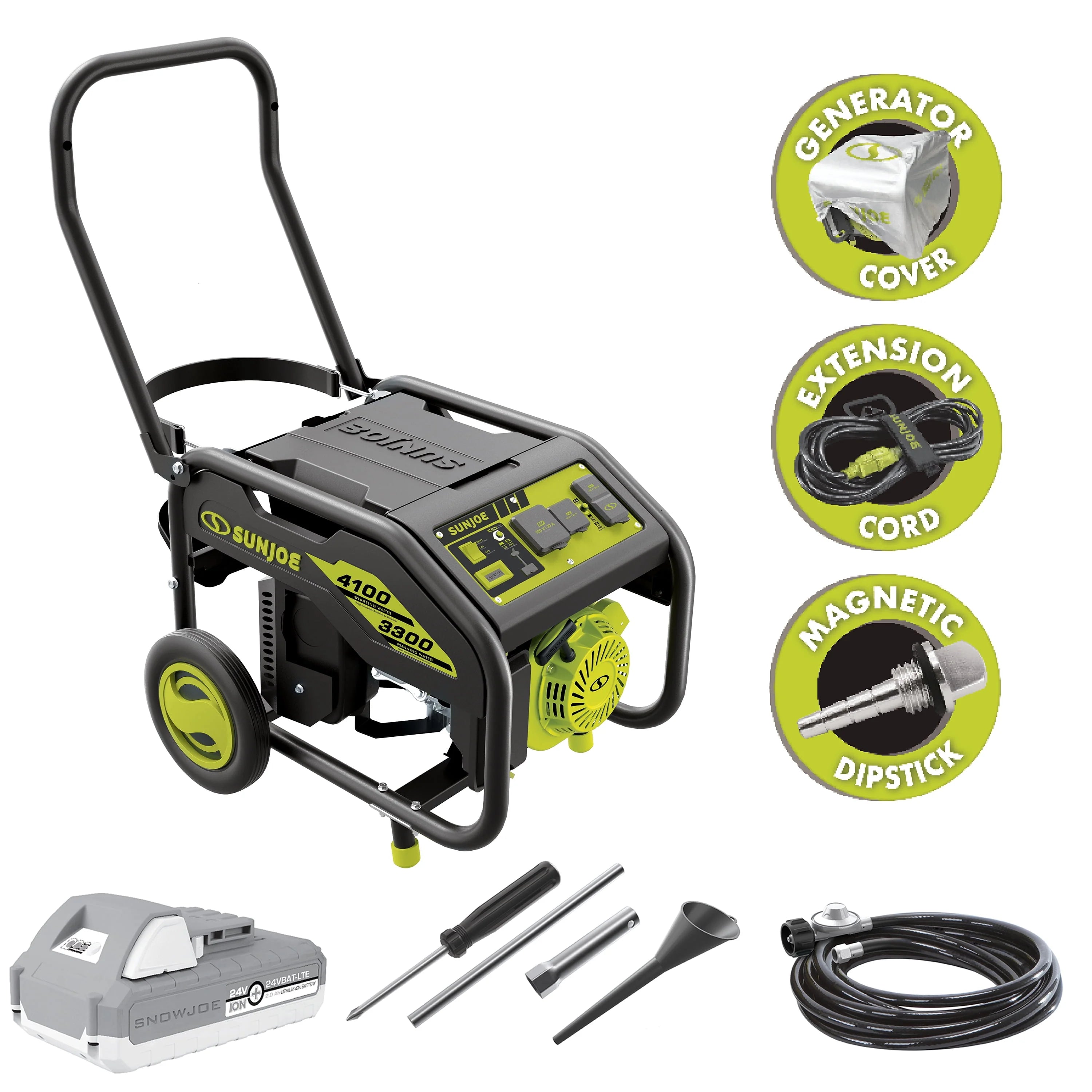 Power Joe 4100-Watt Portable Propane Generator with Cover R173540