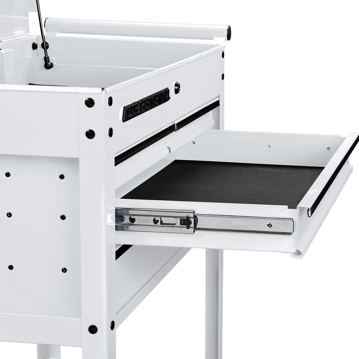 U.S. GENERAL 30 in. 4-Drawer Tech Cart, Red Y546116