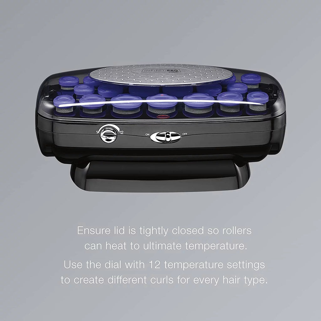 INFINITIPRO BY CONAIR Ceramic Flocked Hot Roller Set with 20 Rollers X295