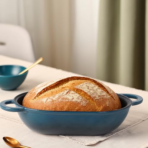 Cast Iron Bread Pan with Lid, Pre-Seasoned Loaf Pan U818